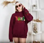Custom Nana Claus Hoodie, Mimi Claus Hoodie, Xmas Mimi Sweater, Custom GrandkidsHoodie, Christmas Hoodie for Woman, Holiday Sweater