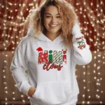 Custom Nana Claus Hoodie, Mimi Claus Hoodie, Xmas Mimi Sweater, Custom GrandkidsHoodie, Christmas Hoodie for Woman, Holiday Sweater