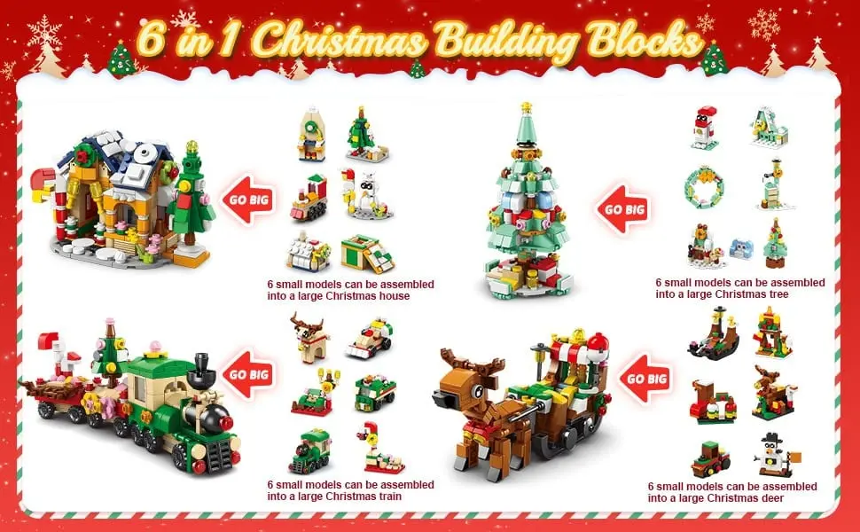 Christmas models built from blocks