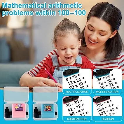 Math practice questions printed